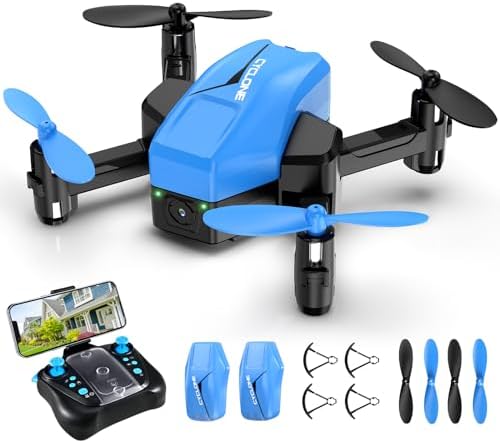 ATTOP Mini Drone for Kids with 1080P Camera – Foldable FPV Drone for Kids, Pocket RC Quadcopter with 2 Batteries, One Key Start, Altitude Hold, Headless Mode, 3D Flips, Toys Gifts for Boys Girls