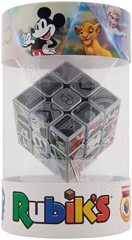 Rubik’s Cube, Disney 100th Anniversary Metallic Platinum 3×3 Cube | Fidget Toys Adults| Mickey Mouse Toys | Disney Toys, Stocking Stuffers, for Adults & Kids Ages 8+