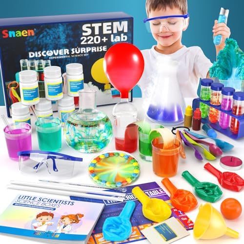 SNAEN 220+ Lab Experiments Science Kits for Kids, STEM Educational Learning Scientific Tools,Birthday Gifts and Toys for 3 4 5 6 7 8 9 10 11 12 Years Old Boys Girls Kids