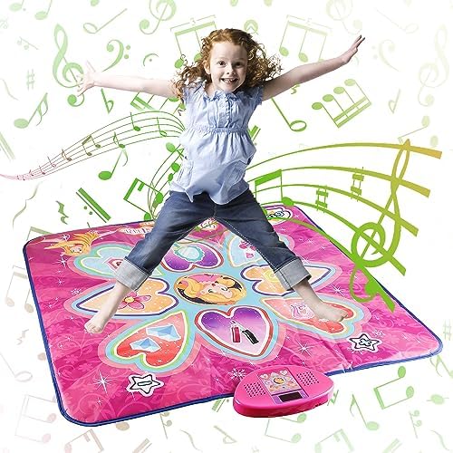 MOZSOY Dance Mat – Dance Mixer Rhythm Stepping Game Mat – Dance Game for Girls,Toy Gifts for Girls and Boys – Adjustable Volume, Built-in Music (Ages3 4 5 6 7 8 9 10 1112)