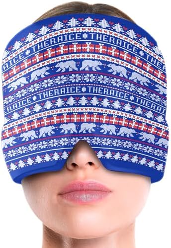 TheraICE Migraine Headache Relief Cap, Hot & Cold Therapy Hat, Migraine Relief Cap, Cool Gel Head Wrap Migraine Cap, Headache Cap Ice Pack Mask, Cold Compress Tension & Stress Migraine Relief Products