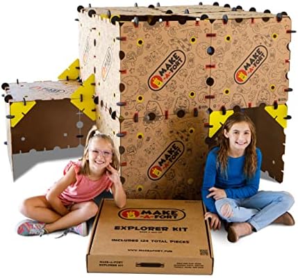 Make-A-Fort Explorer Kit – Build Really Big Forts for Kids – Endless Play for Ages 4 and Up – Build Incredible Forts, Mazes, Tunnels, and More – Durable, Reusable, and Made in USA …