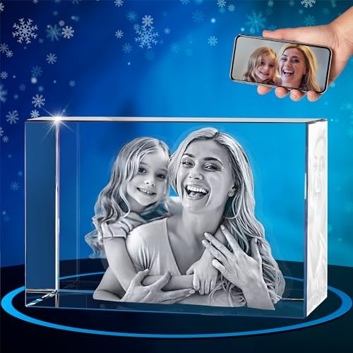 ArtPix 3D Crystal Photo, Christmas Gifts for Mom, Dad, Men, Women, Xmas Gifts, Great Personalized Gifts With Your Own Photo, 3D Photo Crystal Rectangle, Custom 3D Picture, Customized Couples Gifts