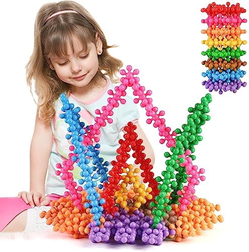 TOMYOU 200 Pieces Building Blocks Kids STEM Toys Educational Discs Sets Interlocking Solid Plastic for Preschool Boys and Girls Aged 3+, Safe Material Creativity