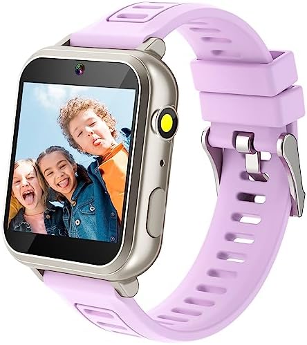 Kids Smart Watches Girls Gift for Girls Age 6-12, 24 Puzzle Games HD Touch Screen Kids Watch with Video Camera Music Player Pedometer Flashlight 12/24 hr Toys for 7 8 9 10 11 12 Year Old Girls Boys