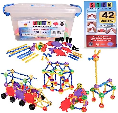 STEM Master – Educational Building Blocks Kit, 176 Pieces, Ages 4-8