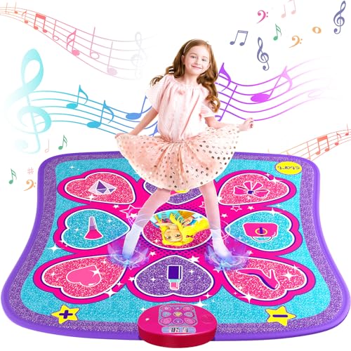 SETFAL Dance Mat Toys, Toys for 3 4 5 Year Old Girl, with LED Lights, RC Vehicle Transmission Gearboxes, 7 Game Modes, 5 Challenge Levels, Christmas & Birthday Gift for 3 4 5 6 7 8 9 Year Old Girls