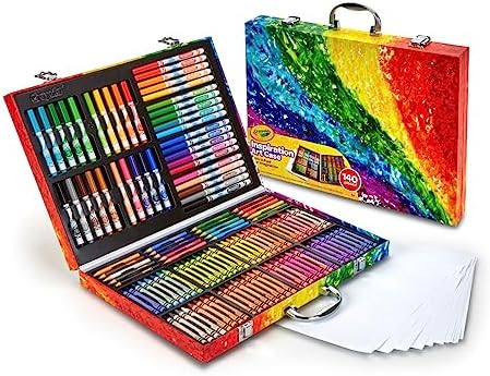 Crayola Inspiration Art Case Coloring Set – Rainbow (140ct), Art Kit For Kids, Toys for Girls & Boys, Holiday Gift For Kids [Amazon Exclusive]