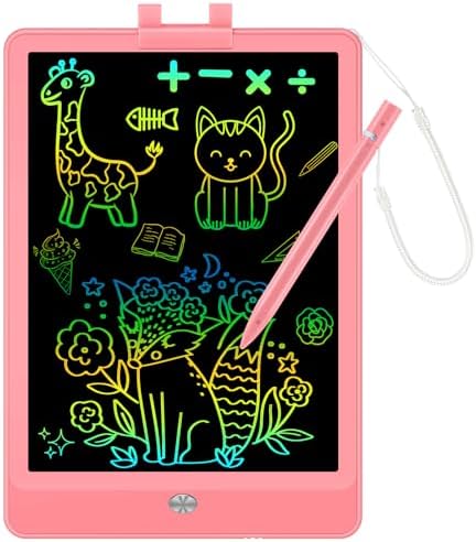 Decute Kids Toys LCD Writing Tablet with Stylus, 8.5in Erasable Toddlers Doodle Board, Reusable Drawing Pad for Kids, Educational Christmas Birthday Gift for 3 4 5 6 7 8 Girls Boys Toddler Pink