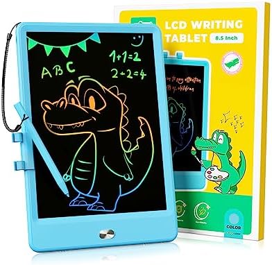 KOKODI LCD Writing Tablet 8.5-Inch Colorful Doodle Board, Electronic Drawing Tablet Drawing Pad for Kids, Educational and Learning Kids Toys Gifts for 3 4 5 6 7 8 Year Old Boys and Girls(Blue)