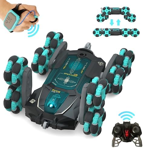 Coplus 8WD Gesture Sensing Stunt Rc Cars, Toys for Age 8-13 Hand Remote Control Climbing Car, Toy for Kids 9 10 11 12 Year Old Christmas Birthday Coolest Best Gift Ideas for Boys (Black)