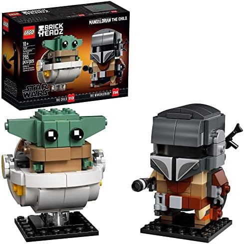 LEGO BrickHeadz Star Wars The Mandalorian & The Child 75317 ‘Baby Yoda’ Building Toy, Collectible Model Figures Set, Gift Idea for Teens