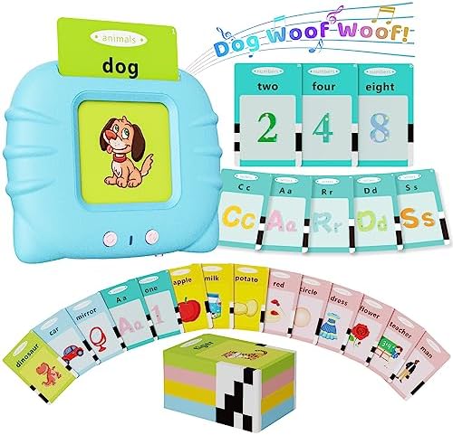 Aullsaty Toddler Toys Talking Flash Cards for 1 2 3 4 5 6 Year Old Boys and Girls, Autism Sensory Toys for Autistic Children, Learning Educational Montessori Speech Therapy 248 Sight Words Kids Gifts