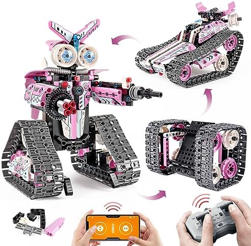 Funbud STEM Projects Robot Building Toys for Kids Ages 7-9 8-12 Years Old, Girls 3 in 1 Remote Control Robotics Kit, Educational Science Coding Car Set, Best Birthday