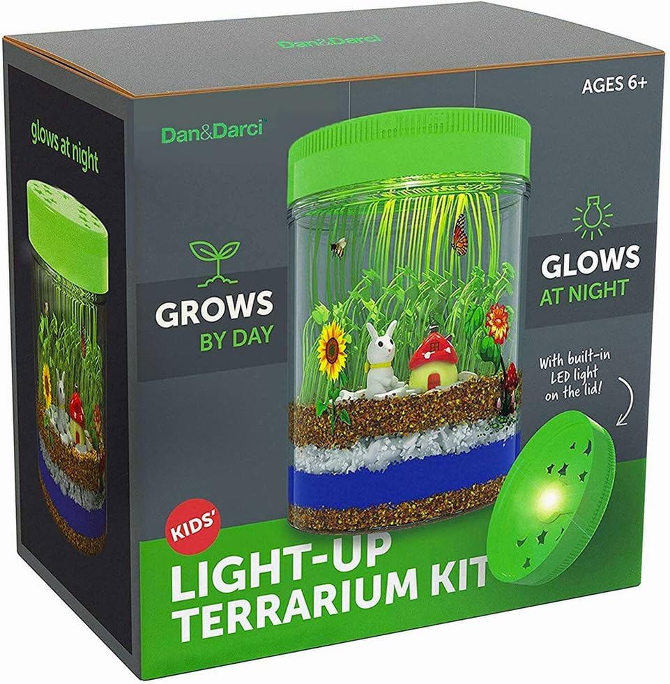 Light-Up Terrarium Kit for Kids – STEM Science Kits – Gifts for Kids – Educational DIY Kids Toys for Boys & Girls – Crafts Projects Ideas for Ages 6 7 8-12 Year Old Age Boy & Girl Kid