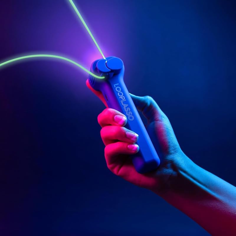 Loop Lasso® EVO The Original Glow-in-The-Dark String Shooter Toy, Built-in UV Blacklight, Safe Fun Viral Toy Rope Launcher, Best Kids Gift for Holidays, Christmas Stocking Stuffer for Children