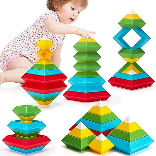 hahaland Montessori Toys for Ages 2-4 Year Old Girl Birthday Gifts – Preschool Learning Toys for Toddlers 2-4 Years Building Blocks STEM Toy for Girls Boys Gift Christmas Stocking Stuffers