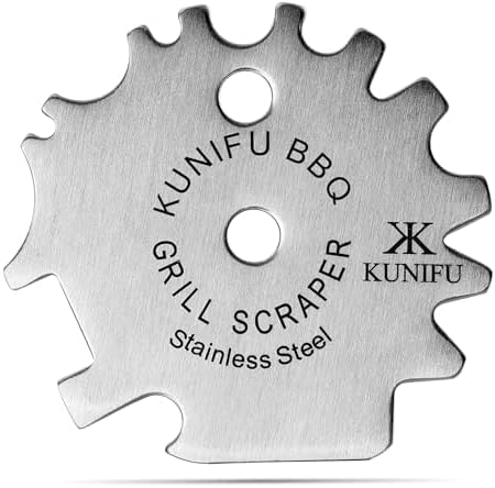 KUNIFU BBQ Grill Scraper, Stocking Stuffers, Bristle-Free for Griddle, Kitchen Gadgets Cleaner, Camping Accessories, Ideal Gifts for Christmas, for Men, Dad, Husband, Boyfriend, Fathers Day