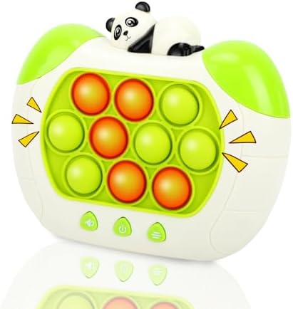 THEPBRO Quick Push Pop Game It Fidget Toys Handheld Fast Push Pop It Game for Kids Adults, Push Bubble Light up Sensory Toys, Birthday Gifts for Boys Girls (Panda)