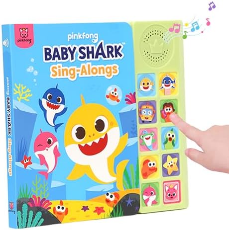 Baby Shark Sing-Alongs 10 Button Sound Book | Baby Shark Toys | Learning & Education Toys | Interactive Baby Books for Toddlers 1-3 | Gifts for Boys & Girls