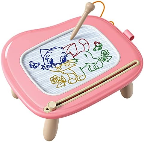 KOKODI Toys Gifts for 1 2 3 Years Old Girl, Sturdy Magnetic Drawing Board Sketch Doodle Pad, Educational Learning Birthday Christmas Gifts Stocking Stuffers Kids Toddler – Left Hands Friendly