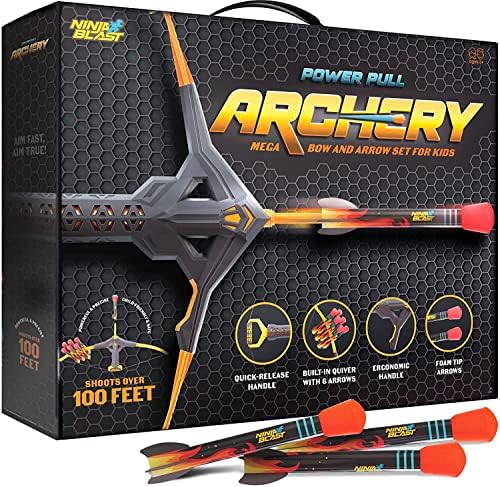 Kids Bow and Arrow Archery Set – Coolest Toys for Boys Age 6, 7, 8, 9, 10, 11 & 12 Year Old Boy Gifts – Cool Boy Toys Birthday Gift – Best Outdoor Kid Sports Play Toy