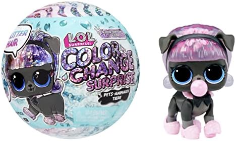 L.O.L. Surprise! LOL Surprise Glitter Color Change Pets with 5 Surprises- Collectible Pet Including Glittery Accessories, Holiday Toy, Great Gift for Kids Girls Boys Ages 4 5 6+ Years Old