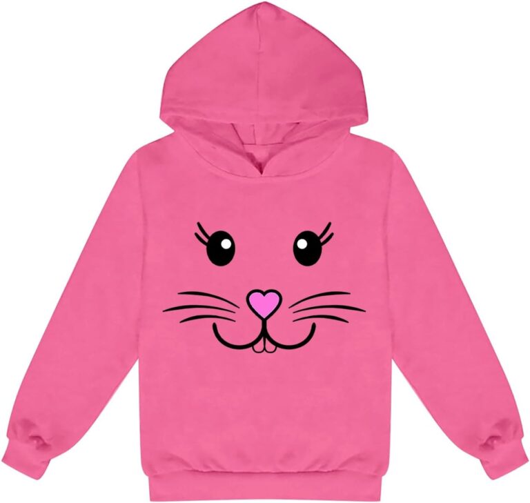 Kids Girls Boys Fleece Pullover Hoodies Cute Printed Hooded Sweatshirts Floral Top Long Sleeve