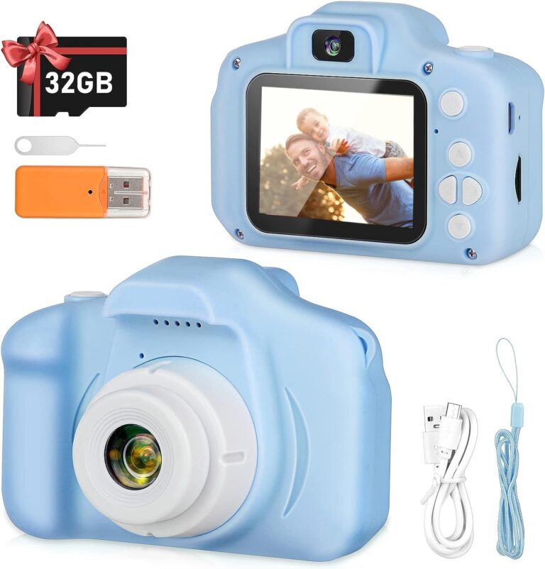 Kids Selfie Camera,Kids Camera for Age 3-12 Toddler HD Digital Video Cameras Portable Children Selfie Camera with 32GB SD Card