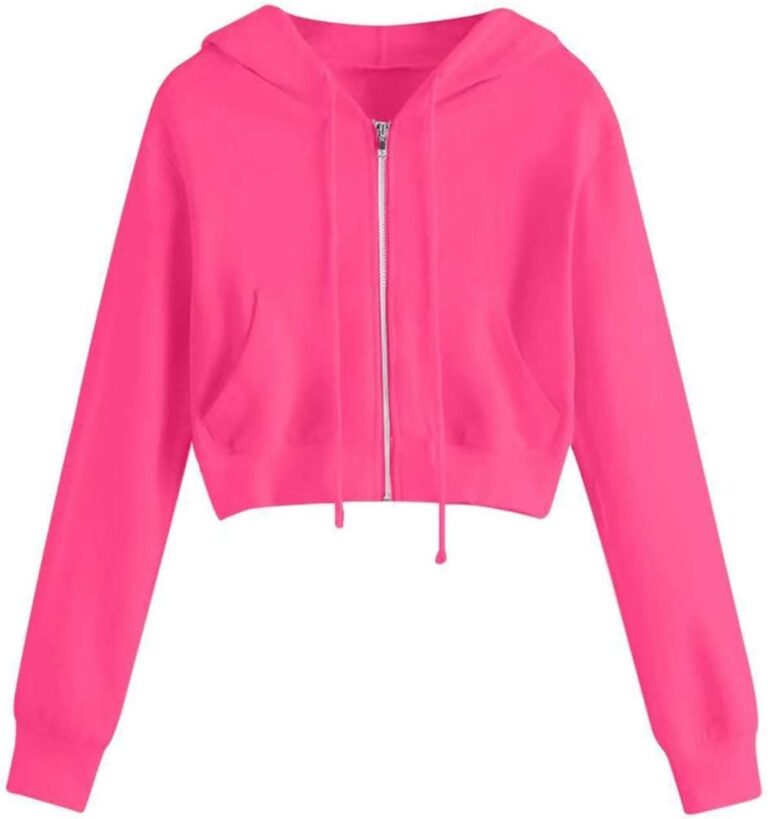 Cropped Zip Up Hoodie Women Basic Lightweight Pullover Hoodies Teen Girls Crop Top Jackets 2024 Fall Clothes