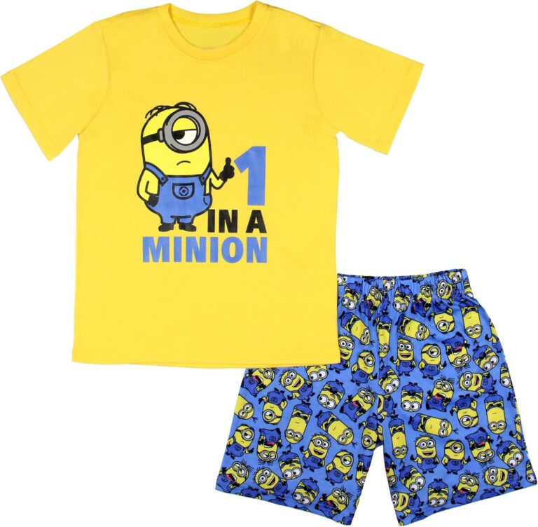 INTIMO Despicable Me Boys’ Movie Minions 1 In A Minion Sleep Pajama Set Shorts